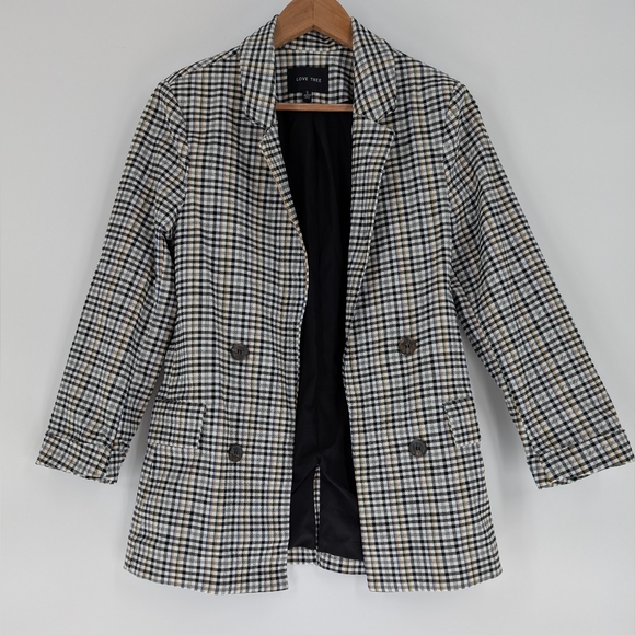 Love Tree Black and White Blazer Classic‎ Tailored Design - Picture 1 of 11